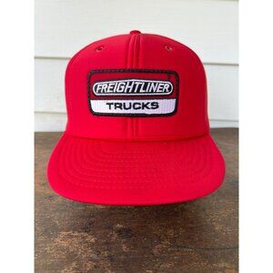 Vintage Freightliner Trucks Red Patch Snapback Hat X3